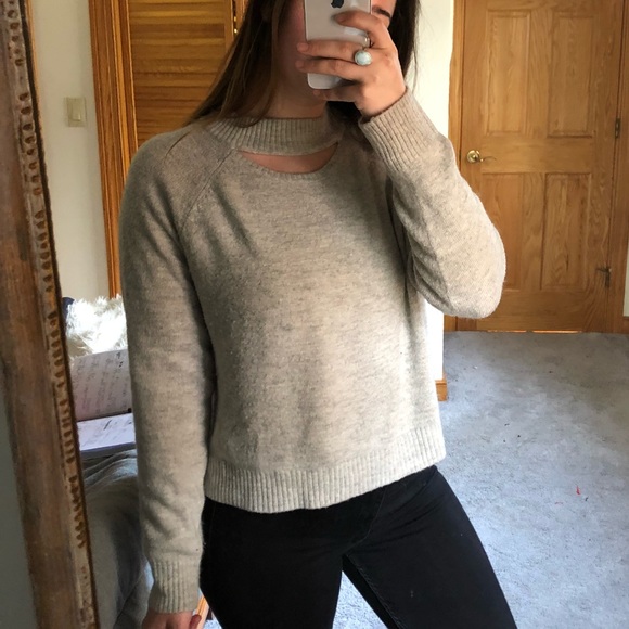 Gray Bongo cutout sweater - Picture 1 of 6